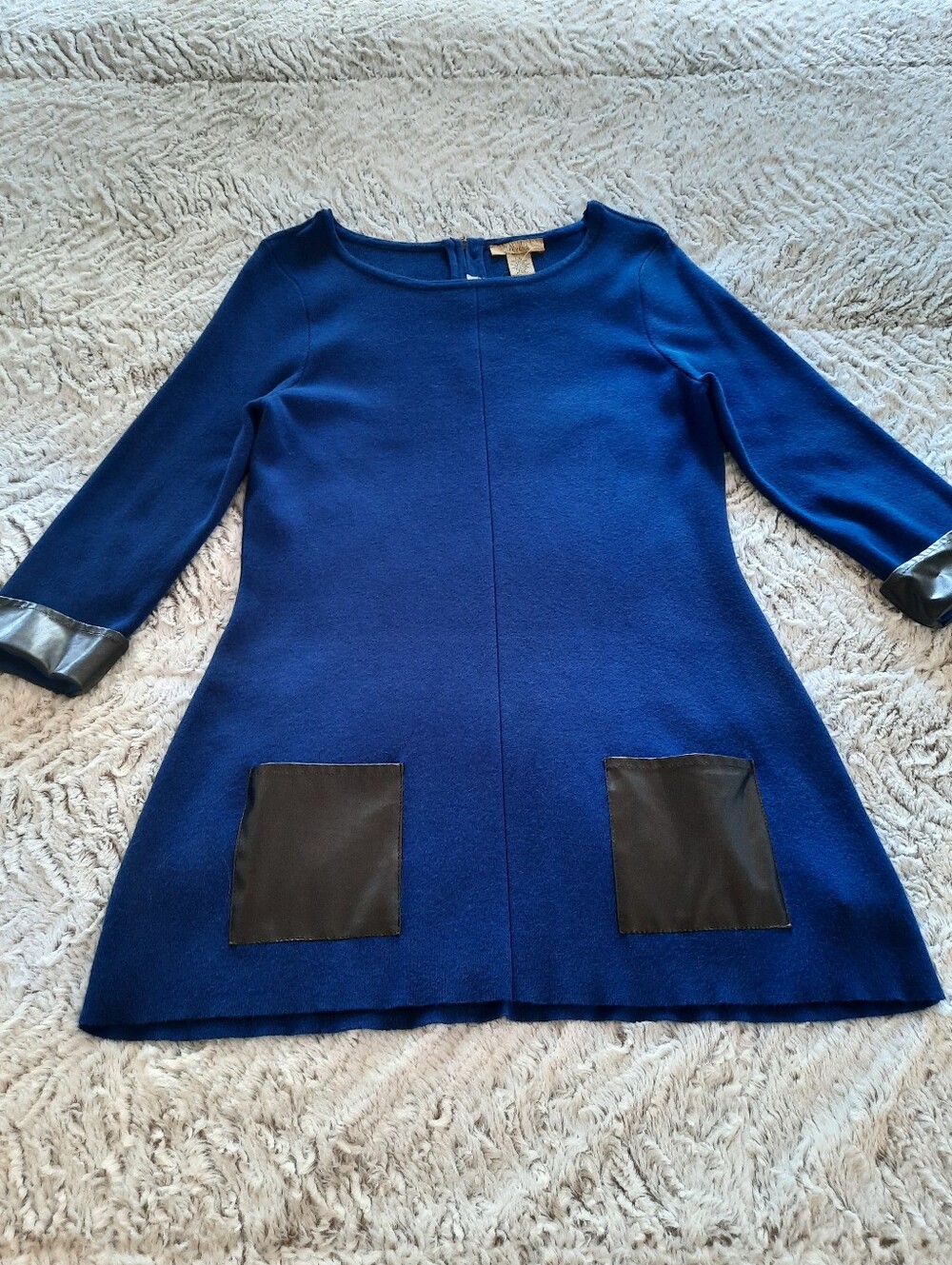 New! Tunic Retro Minimalist Long Front Pockets Top Blouse